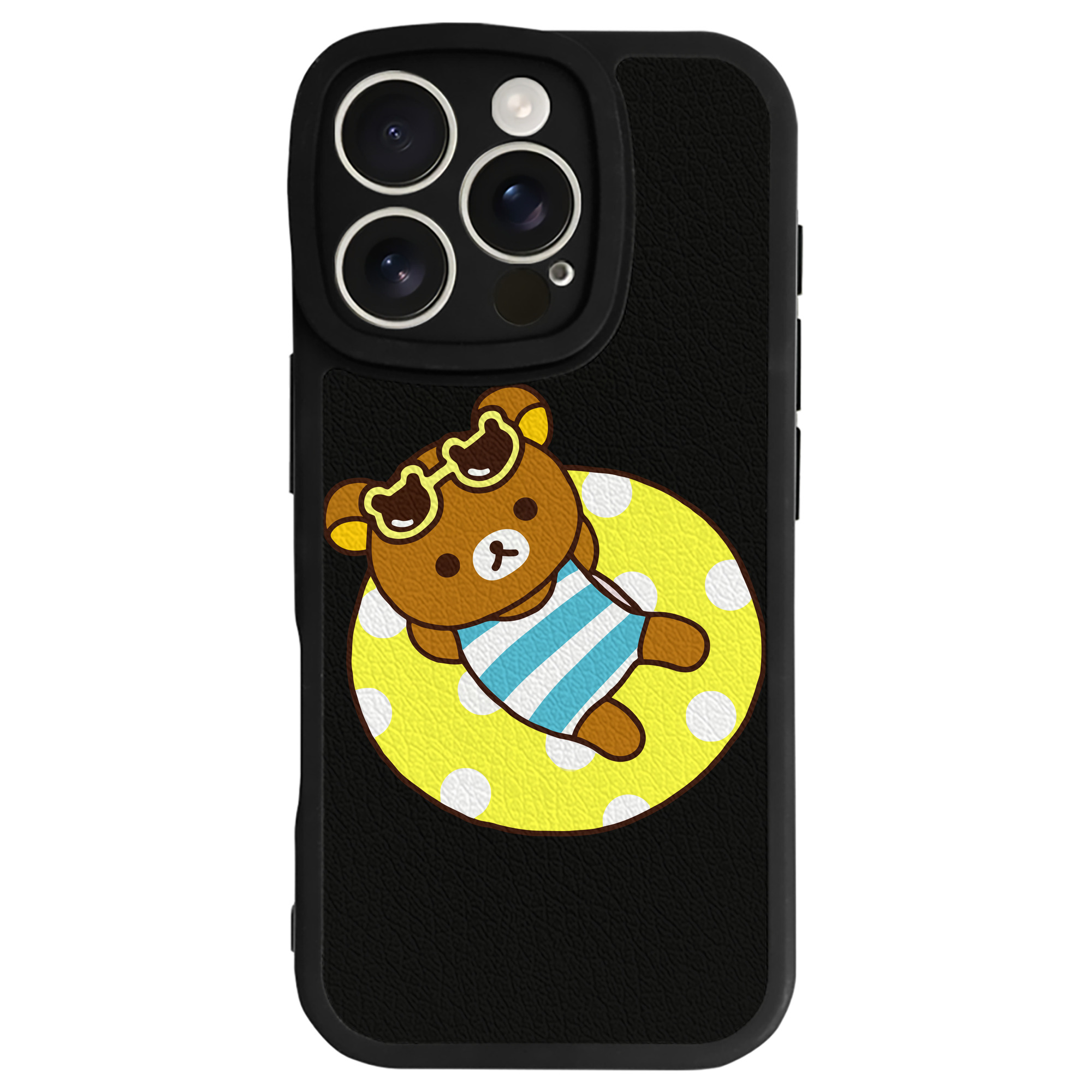 （画像用） リラックマ リラックマ キイロイトリ Rilakkuma Korilakkuma Kiiroitori 【iPhone 16シリーズ対応】シリコンスマホケース（レザー調） 材質：シリコン
